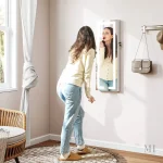 Armoire à Bijoux avec Miroir LED et Rangement Sécurisé