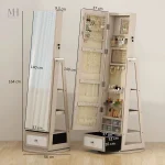 Armoire à bijoux avec miroir, design élégant et pratique