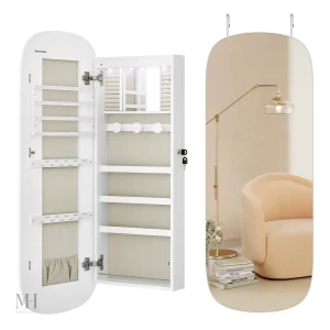 Armoire décorative pour bijoux avec miroir