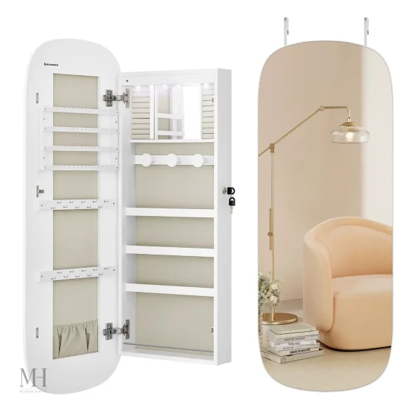Armoire décorative pour bijoux avec miroir