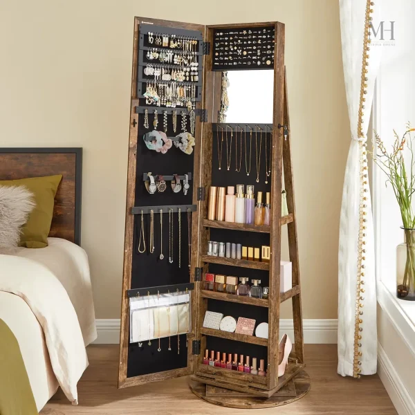 armoire-a-bijoux-sur-pied-1 Armoire à bijoux sur pied avec miroir psyché