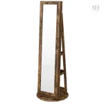 Armoire à bijoux en bois avec miroir psyché élégant