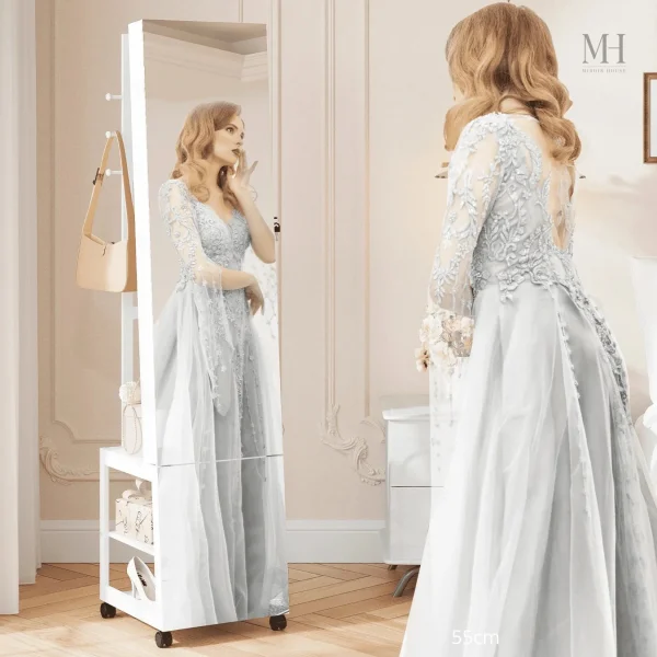 armoire-a-bijoux-sur-pied-avec-miroir-1 Armoire à bijoux miroir sur pied avec rangement