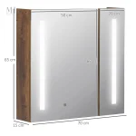 Miroir LED intégré pour salle de bain moderne