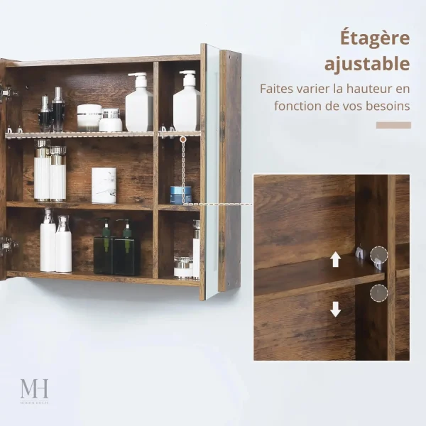 Rangement pratique pour produits de toilette