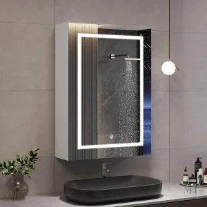 Armoire à Miroir LED Salle de Bain 50x70 cm