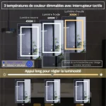 Armoire avec miroir éclairant pour salle de bain