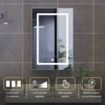 Miroir LED 50x70 cm pour décor moderne