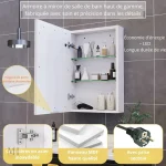Étagères ajustables pour articles de toilette