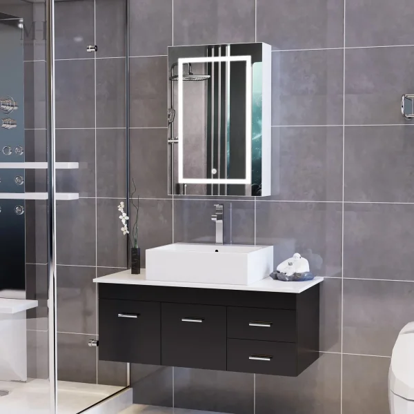 Armoire à miroir pour une salle de bain fonctionnelle
