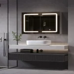 Armoire design avec miroir, 80 cm
