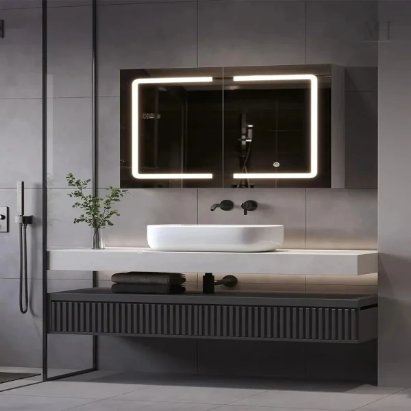 Armoire design avec miroir, 80 cm