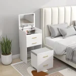 Tabouret assorti pour armoire à bijoux avec miroir