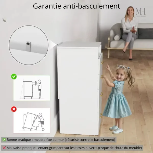 Rangement pratique pour bijoux avec miroir rabattable
