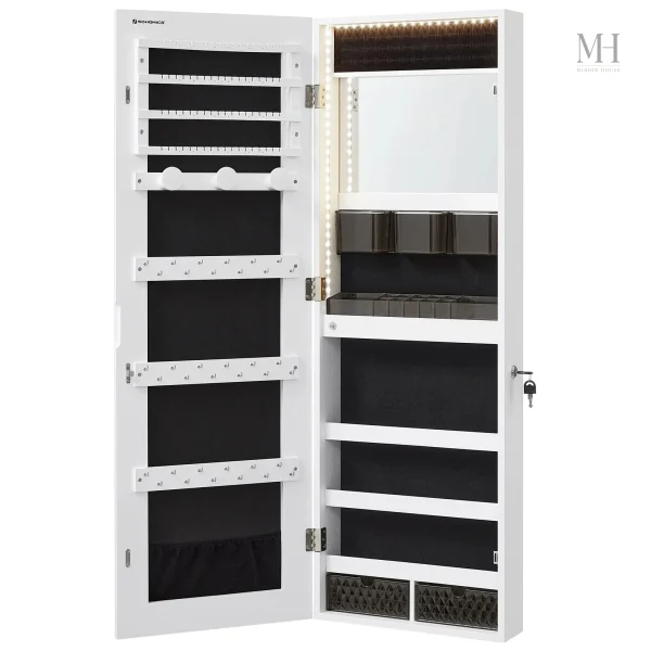 Armoire à bijoux élégante avec éclairage intégré