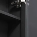 Miroir Noir pour Salle de Bain, Rangement Pratique