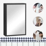 Rangement Efficace avec Armoire Miroir Noire