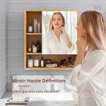 Armoire en bambou pour salle de bain moderne