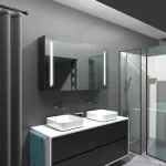 Armoire miroir LED 120x70 cm pour salle de bain avec éclairage