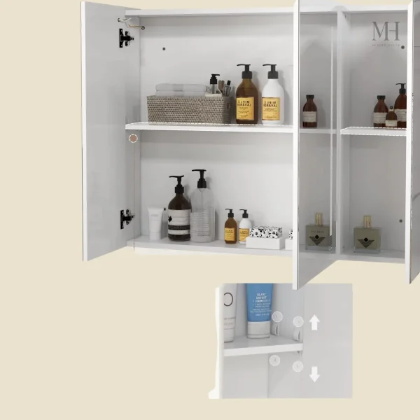 Armoire de salle de bain avec éclairage LED, style moderne