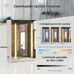 Miroir de salle de bain design moderne avec éclairage LED