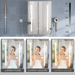 Éclairage LED pour un miroir de salle de bain élégant