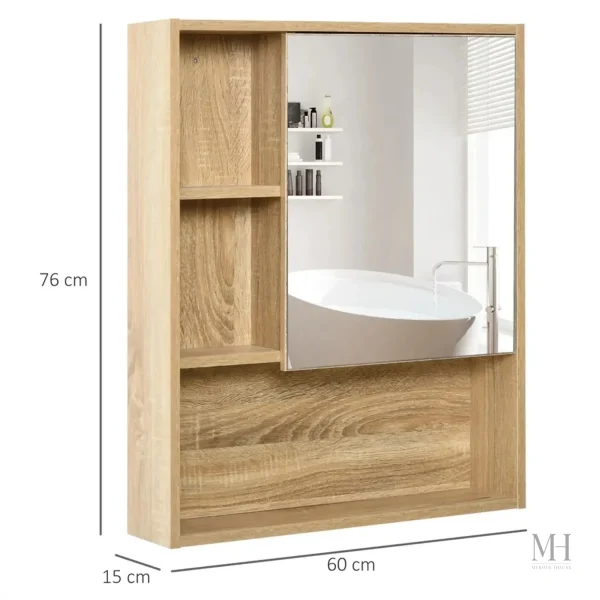 Miroir de salle de bain avec rangements pratiques