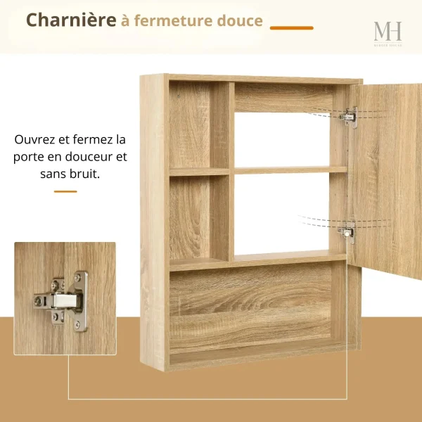 Rangement ouvert pour accessoires de salle de bain