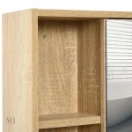 Miroir et rangement combinés pour salle de bain