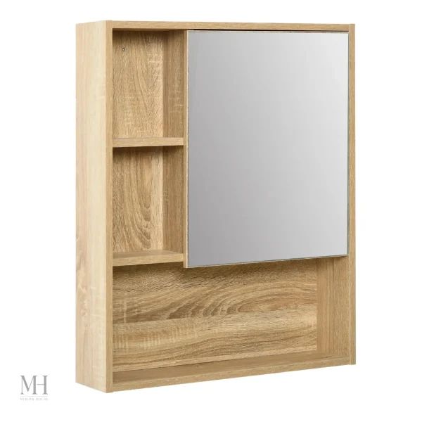 Espace de rangement optimisé dans une armoire miroir
