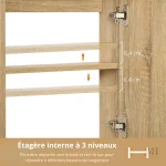 Miroir et rangements pour une salle de bain fonctionnelle