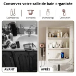 Miroir LED anti-buée pour salle de bain contemporaine