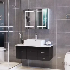 Armoire Miroir Murale LED 80 cm pour salle de bain