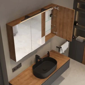 Miroir moderne 120 cm pour espace de rangement