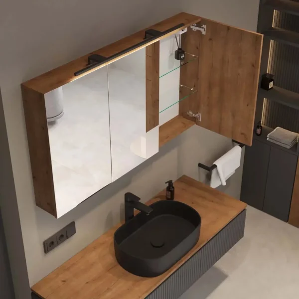 Miroir moderne 120 cm pour espace de rangement
