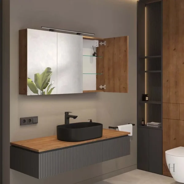 Armoire de salle de bain avec miroir intégré