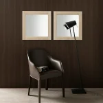 Miroir moderne en verre carré, dimensions 60x60 cm