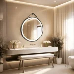 Chauffage Miroir Salle de Bain - Lumière LED Intégrée