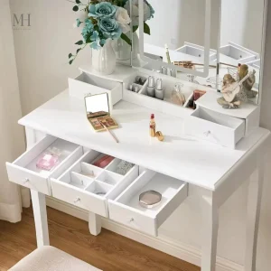 Coiffeuse élégante avec grand tiroir intégré