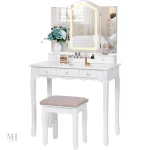 Miroirs triples pour un look complet et soigné