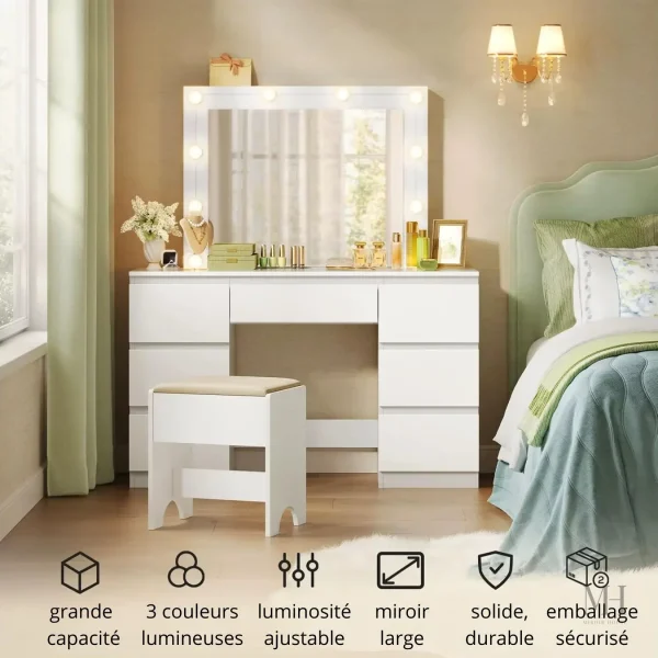 Design moderne pour un espace coiffeuse stylé