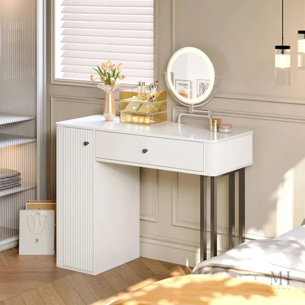 Miroir LED rond pour coiffeuse élégante et pratique