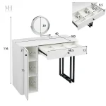 Coiffeuse avec miroir lumineux pour un espace esthétique