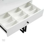 Rangement et style : coiffeuse moderne avec miroir LED