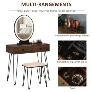 Coiffeuse Design Industriel avec Finition en Bois