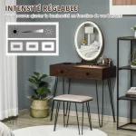 Miroir de Coiffeuse Modern avec Cadre Métallique