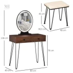 Miroir Coiffeuse au Style Industriel Chic