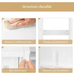 Coiffeuse fonctionnelle avec 7 tiroirs et miroir lumineux