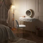 Coiffeuse LED Miroir avec rangement pratique