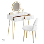 Miroir coiffeuse élégant avec lumière intégrée